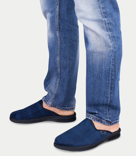 Kapcie męskie Befado 548M006 Granatowe