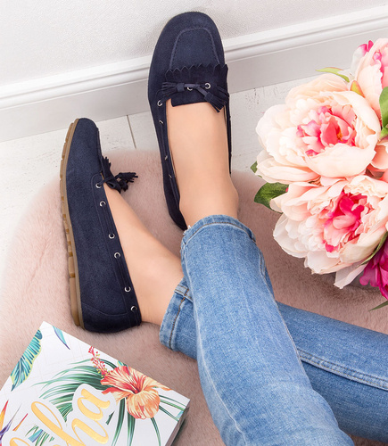 Mokasyny damskie Pesco 2209 Granatowe