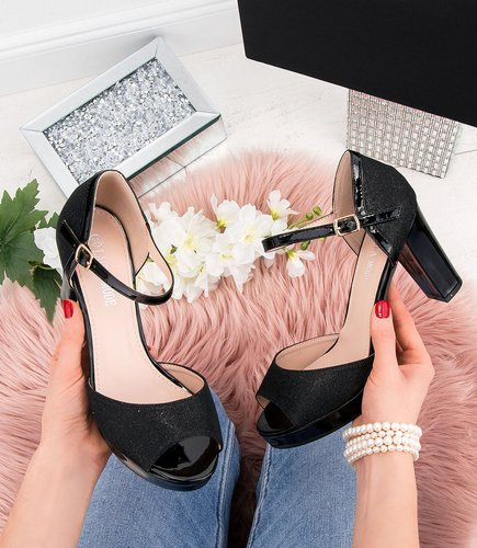 Sandałki damskie Laura Mode WXL002 Czarne