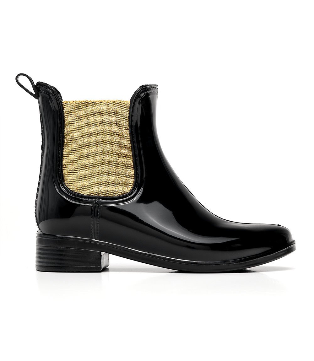 Kalosze damskie N/M Czarno - Złote