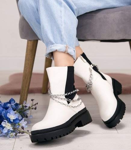 Botki damskie Sixth Sens JW138 Białe