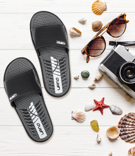 Klapki młodzieżowe basenowe Lano KL-3/6168-X3 Black/Black