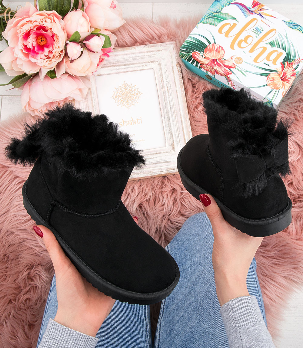 Śniegowce dziecięce W.S Shoes C-02 Czarne