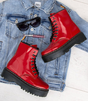 Glany damskie N/M KS-1255 Czerwone