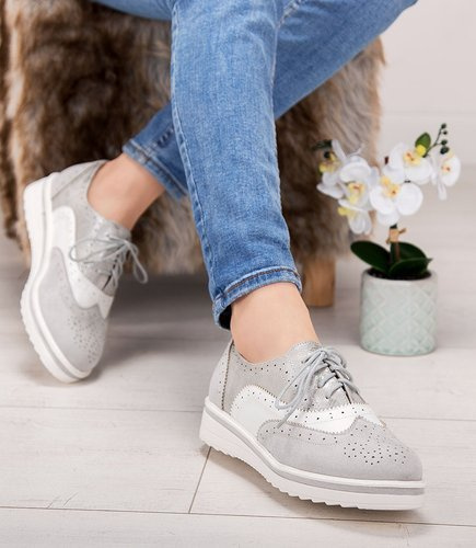 Półbuty damskie Sixth Sens 918-16 Szare