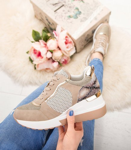 Buty sportowe damskie N/M HQ260 Beżowe