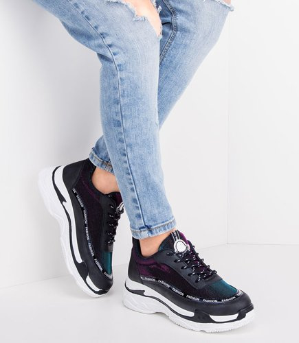 Buty sportowe damskie N/M 2018-60 Granatowe