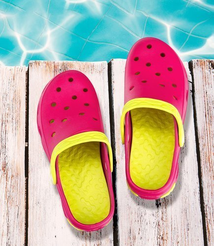 Klapki dziecięce Realpaks F-402 Różowo-Zielone