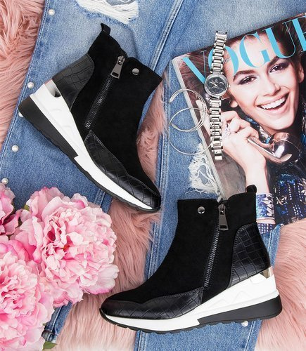 Botki damskie Foreverfolie F5721 Czarne