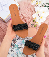 Klapki damskie Laura Mode F-40 Czarne