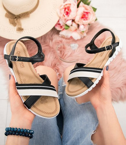 Sandałki damskie Queen Vivi 218-235 Czarne