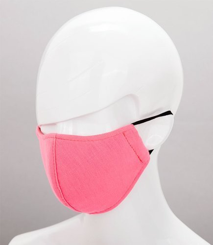 Maseczka ochronna na twarz - Różowo Czarna 3 Warstwowa