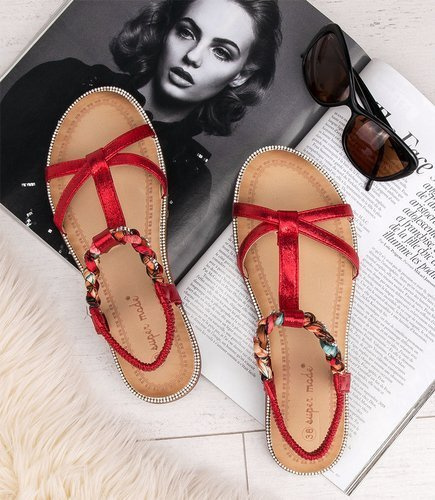 Sandałki damskie Super Mode 1991 Czerwone