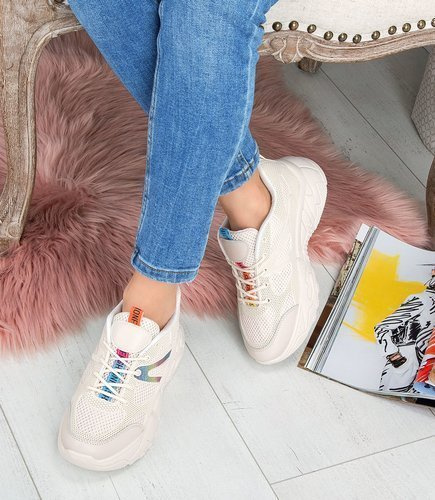 Buty sportowe damskie N/M BM-590 Beżowe