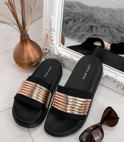 Klapki damskie Laura Mode WL035 Szampańskie