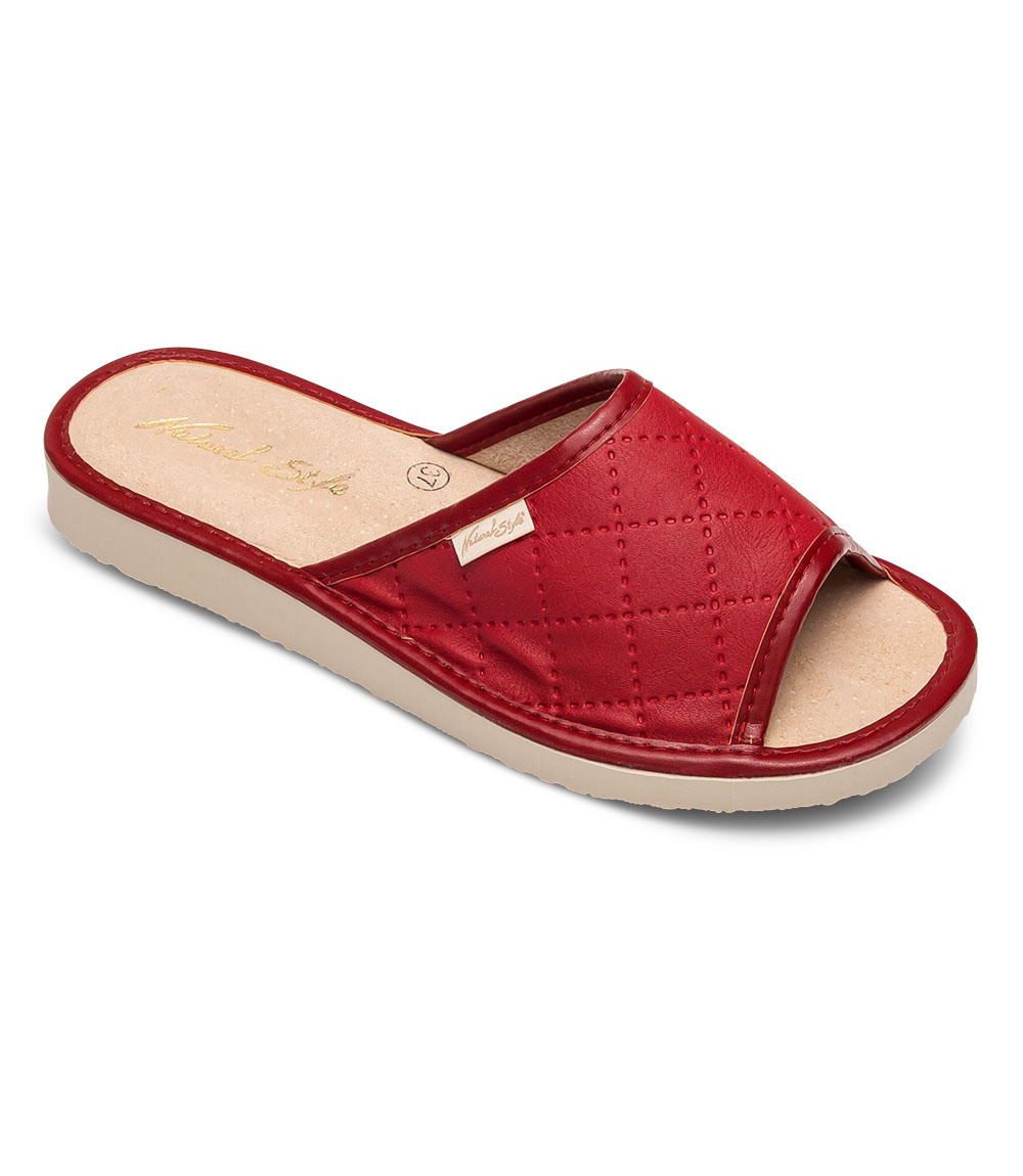 Kapcie damskie Natural Style NS-112 Czerwone