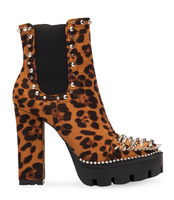 Botki damskie N/M 18803-1 Panterka