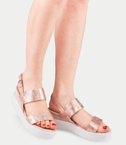 Sandały damskie Bestelle 100-876SA-1 Różowe