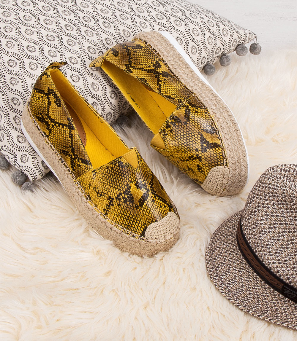 Espadryle damskie Bestelle L177 Żółte