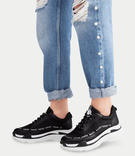 Buty sportowe damskie N/M 2018-60 Czarne