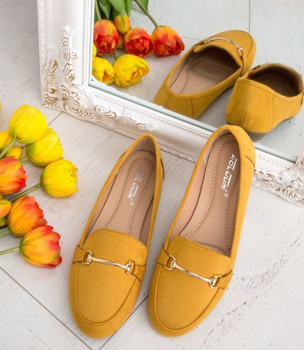 Mokasyny damskie Abloom 9988-128 Żółte