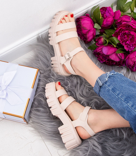 Sandałki damskie Sixth Sens X-183 Beżowe