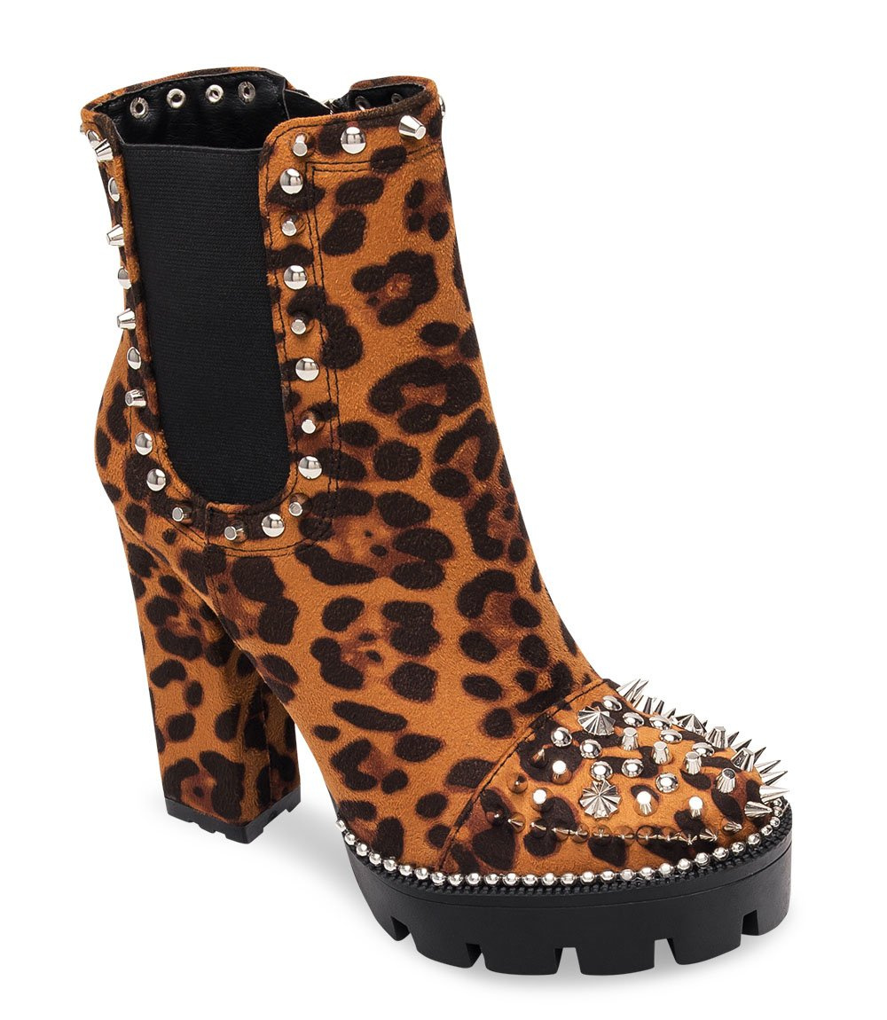 Botki damskie N/M 18803-1 Panterka