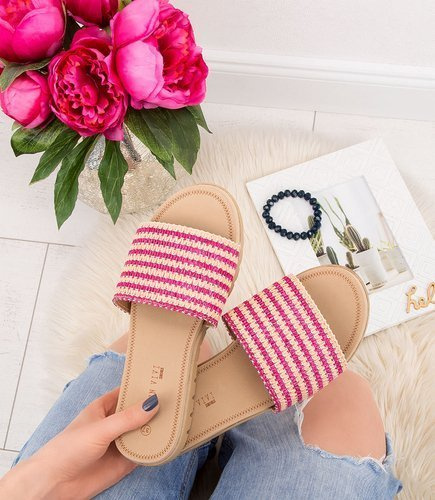 Klapki damskie Queen Vivi 809 Różowe