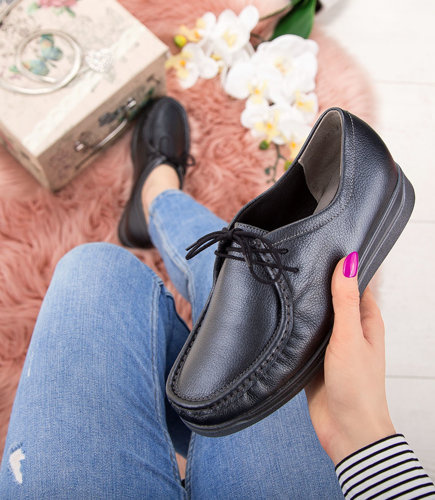 Półbuty damskie Pesco 2114 Grafit/Metalic