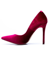 Welurowe czółenka damskie Vices 5046 Purpurowe