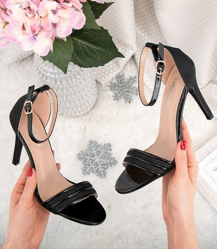 Sandałki damskie Laura Mode J-28 Czarne