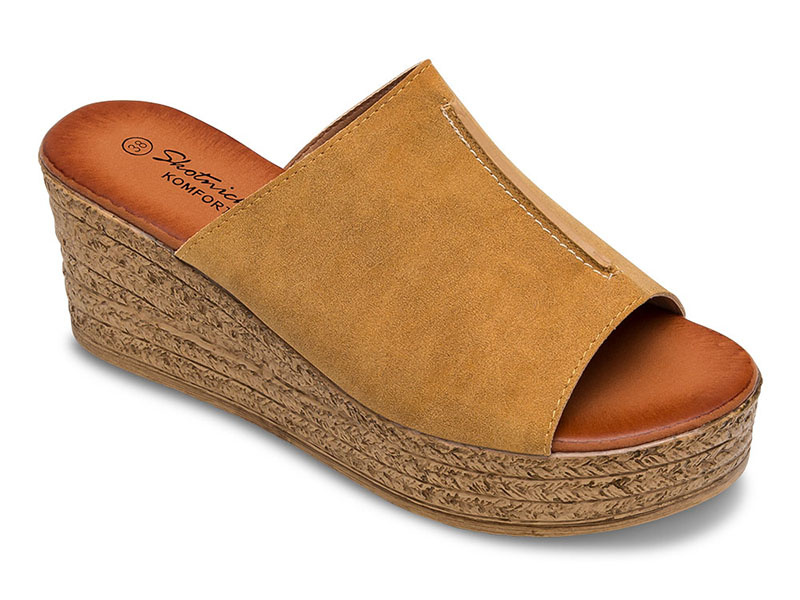 Klapki damskie Skotnicki KL-3/4014 Camelowe