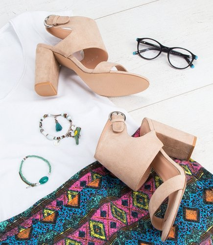 Sandałki damskie Laura Mode RG-01 Beżowe