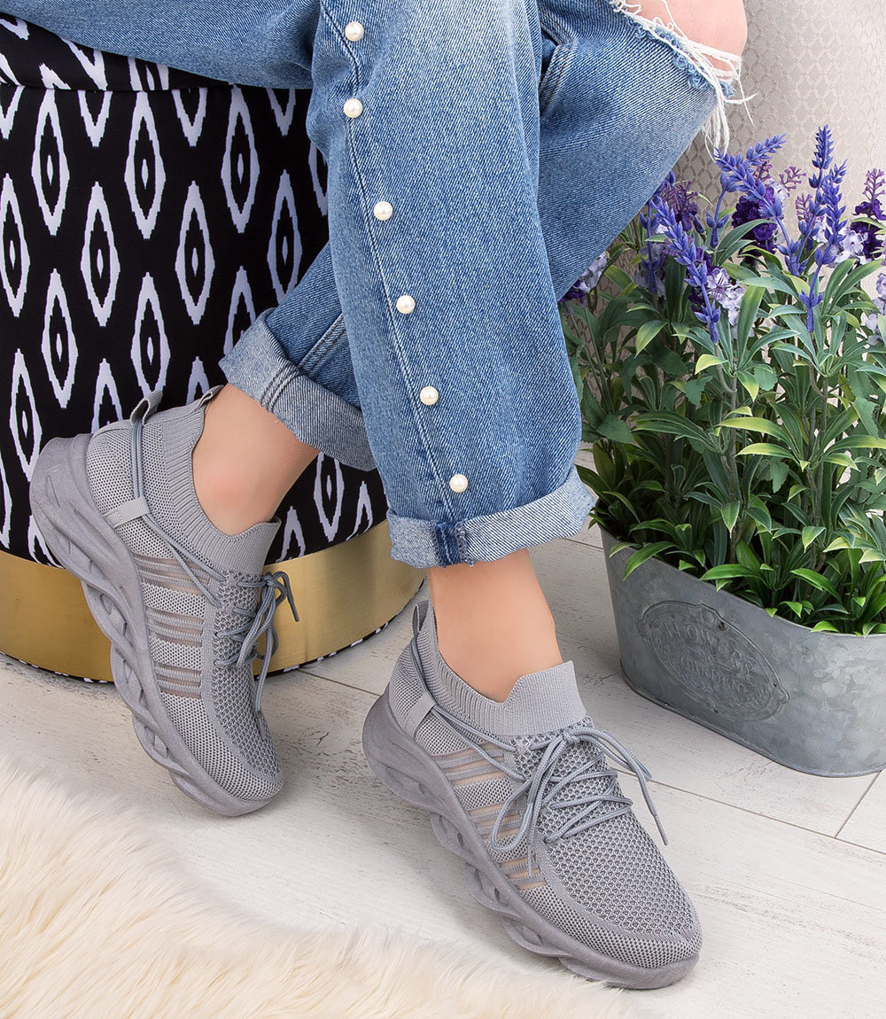 Buty sportowe damskie N/M 88-53 Szare