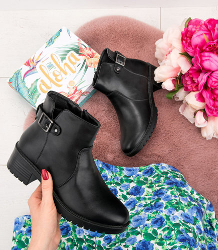 Botki damskie Skotnicki B-3/177 Czarne