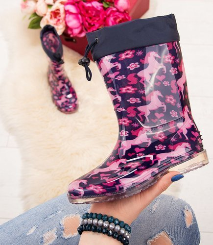 Kalosze dziecięce Lano FMTT-09 Pink/Navy