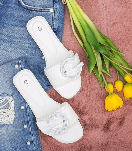 Klapki damskie N/M F-32 Białe