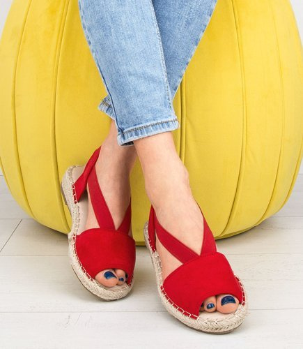 Sandałki damskie Ideal Shoes SA-2893 Czerwone