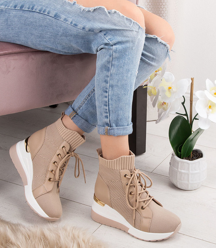 Buty sportowe damskie Lady Glory HQ292 Beżowe