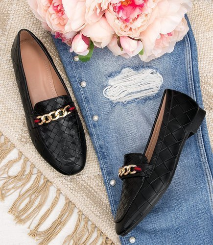 Mokasyny damskie N/M 918-18 Czarne