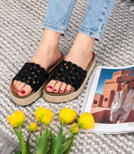 Klapki damskie Sixth Sens YT-66 Czarne