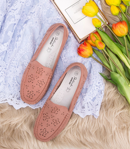 Mokasyny damskie Skotnicki P-3-0583 Różowe