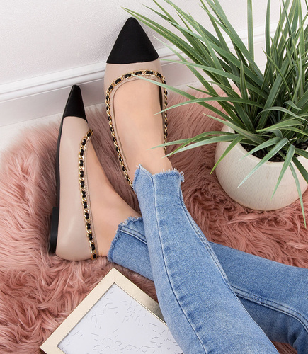 Balerinki damskie Bellamica Y2042 Beżowe