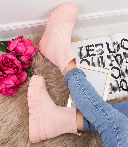 Buty sportowe damskie N/M 88-38 Różowe