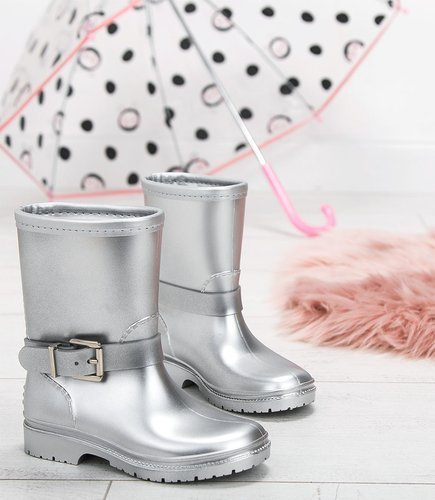 Kalosze dziecięce Lano FMTT-03 Srebrne