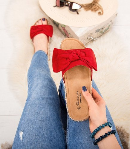 Klapki damskie Skotnicki KL-3-0537 Czerwone