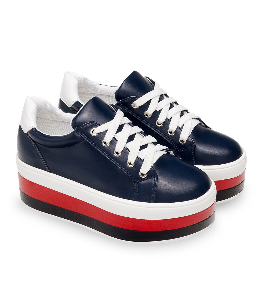 Buty sportowe damskie Ideal Shoes U-6273 Granatowe