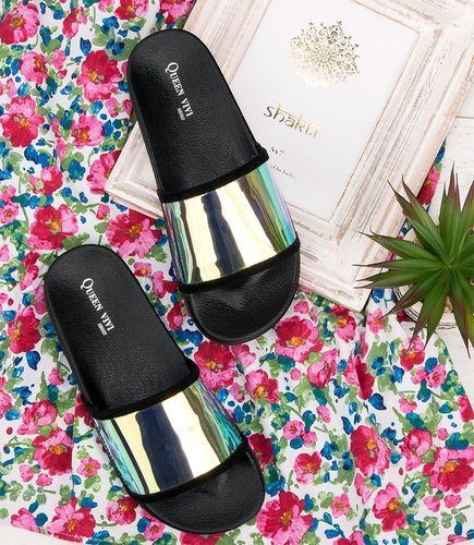 Klapki damskie Queen Vivi 218-255 Czarne