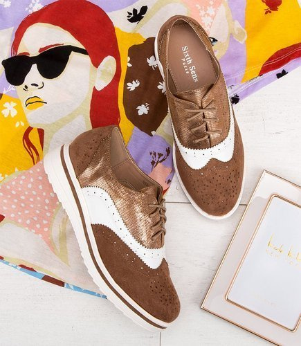 Półbuty damskie Sixth Sens 918-16 Brązowe