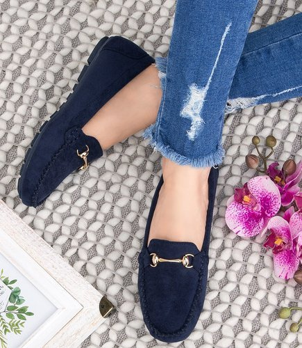 Mokasyny damskie Skotnicki P-3-0567 Granatowe